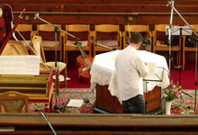 Recording session of the “Georg Philipp Telemann: Trios”